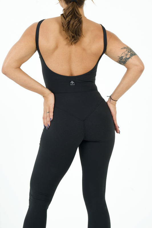 Long jumpsuit with U back