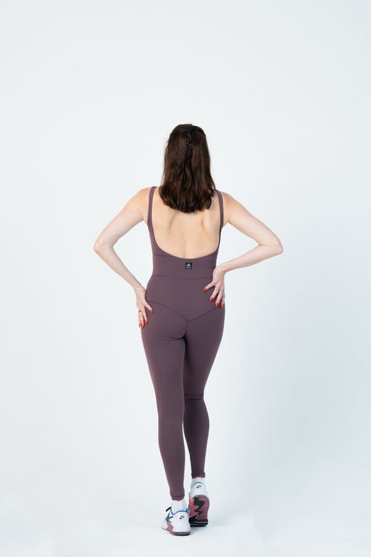 Deep Purple Long jumpsuit with U back