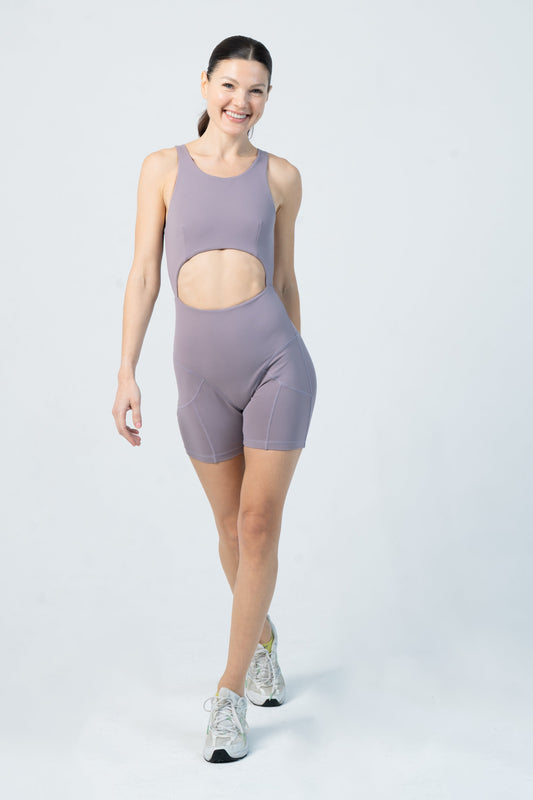 Short Jumpsuit in Light Purple